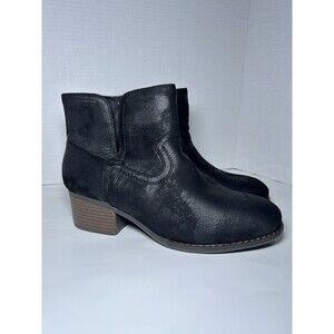 True Craft Women’s Java Booties Vintage Black Suede Size 9M